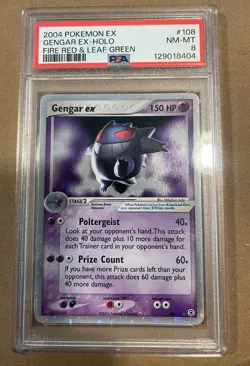 Gengar EX Pokemon 2004 Holo EX Fire Red & Leaf Green 108/112 PSA 8 NEW CERT - Image 1