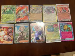 Pokemon TCG Scarlet And Violet (Ex, IR, Trainer) Full Art Lot of 12 Near Mint - Image 1