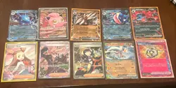 Pokemon TCG Scarlet And Violet (Ex, IR, Trainer) Full Art Lot of 12 Near Mint - Image 1