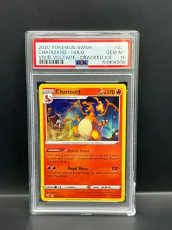 Pokemon PSA 10 GEM MT Charizard 025/185 Theme Deck Cracked Ice Holo 2020 S#4530 - Image 1