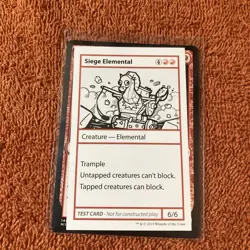 MTG Siege Elemental Mystery Booster Play Test Card - Image 1