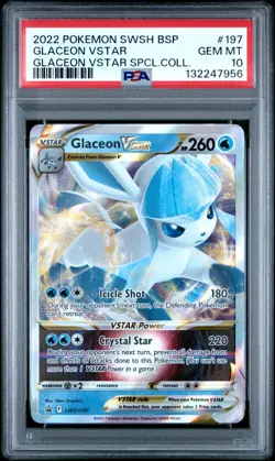 Glaceon VSTAR SWSH197 SWSH: Sword & Shield Promo Cards Holo PSA 10 - Image 1
