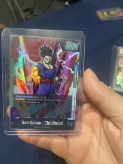Dragon Ball Super TCG Son Gohan & Childhood Holo Card Custom Leader Double Holo - Image 2