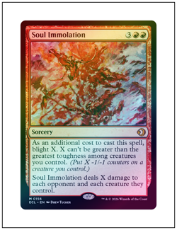 1x Soul Immolation, Foil, Lorwyn Eclipsed, Magic the Gathering MTG NM - Image 1