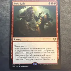 MTG Magic the Gathering Mob Rule (147/199) Innistrad Crimson Vow Commander LP - Image 1