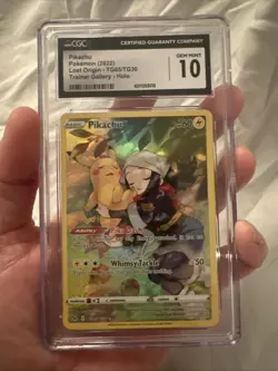 Pokemon Pikachu TCG Lost Origin Trainer Gallery Holo Ultra Rare Card TG05/TG30 - Image 3