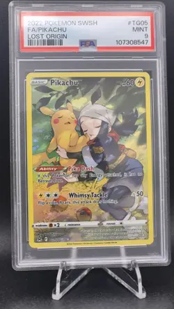 Pokemon TCG Pikachu Trainer Gallery Card Lost Origin TG05/TG30 PSA 9 - Image 1