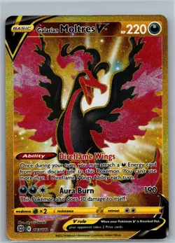 Pokemon TCG Galarian Moltres V (Secret) - SWSH09: Brilliant Stars 183/172 NM - Image 1