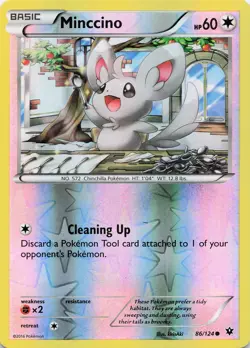 Pokemon Minccino (86) Common Reverse Holo XY - Fates Collide #86/124 NM - Image 1