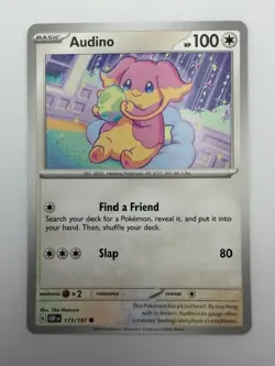 #173/197 Audino Normal Common - Pokemon TCG SV03: Obsidian Flames NM - Image 1