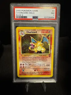 PSA 7 Charizard 004/130 Base Set 2 II Holo #4 Pokemon TCG - Image 1