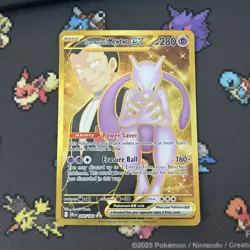 Pokemon TCG Destined Rivals Team Rocket's Mewtwo EX Card 240/182 - Image 1