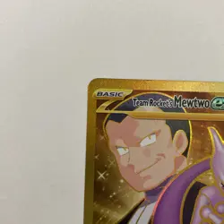 Pokemon TCG Mewtwo EX Team Rockets Gold Rare Card 240/182 Destined Rivals - Image 3