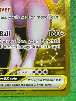 ⭐Gold⭐ Team Rocket’s Mewtwo ex 240/182 Destined Rivals Hyper Rare Pokemon Card - Image 5