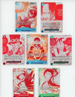 2025 3rd Anniversary One Piece TCG Treasure Campaign Pack Mint Set of 7 - Image 1
