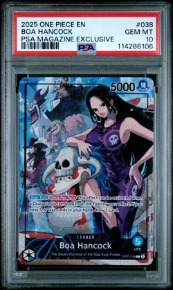 2025 ONE PIECE PROMOS PSA MAGAZINE EXCLUSIVE #038 BOA HANCOCK PSA 10 - Image 1