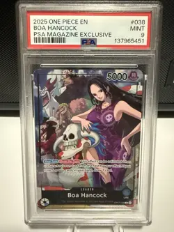 2025 ONE PIECE PROMOS 038 BOA HANCOCK PSA MAGAZINE EXCLUSIVE PSA 9 - Image 1