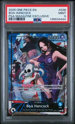 2025 ONE PIECE PROMOS PSA MAGAZINE EXCLUSIVE #038 BOA HANCOCK PSA 9 - Image 1