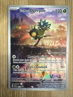 Pokemon TCG Teal Mask Ogerpon SVP 123 Pokemon Center Stamped Promo NM - Image 1