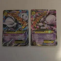Pokemon TCG M Mewtwo EX 63 and 64/162 Ultra Rare Holo Card XY Breakthrough - Image 1
