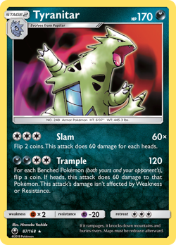 Tyranitar 87/168 Celestial Storm Holo Pokemon Card NM - Image 1