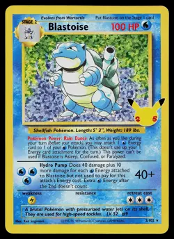 Pokemon Card - Blastoise Celebrations Classic Collection 2/102 Holo - Image 1