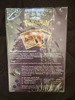 2002 Sealed Pokemon Trading Cards Dark Theme Deck Neo Destiny Vintage - Image 2