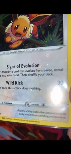 Eevee SWSH118 SWSH: Sword & Shield Promo Cards Holo *HOLO BLEED & SWIRL !!! - Image 3