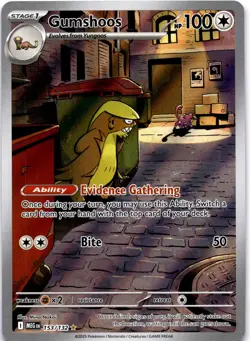 Pokemon Gumshoos 153/132 Mega Evolution Illustration Rare Holo NM - Image 1