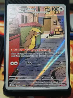 Gumshoos 153/132 Pokemon TCG Me01: Mega Evolution Holo Illustration Rare NM - Image 1