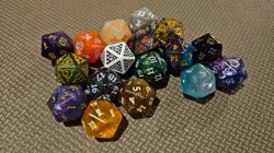 MTG Lot of 17 Oversized Spindown D20 Life Counters - Image 1