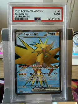 Pokemon TCG Zapdos ex 192/165 - Scarlet & Violet 151 - PSA 9 MINT - Image 1
