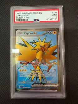 Pokemon TCG Zapdos ex 192/165 - Scarlet & Violet 151 - PSA 9 MINT - Image 1