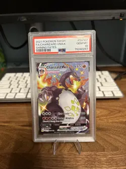Pokemon TCG Charizard VMAX Ultra Rare Card Shining Fates SV107/SV122 PSA 10 - Image 2