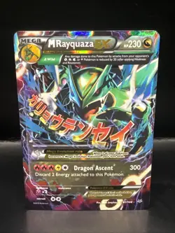 Pokemon TCG M Mega Rayquaza EX 61/108 Roaring Skies XY Dragon Holo Rare Card - Image 1
