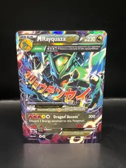 Pokemon TCG M Mega Rayquaza EX 61/108 Roaring Skies XY Dragon Holo Rare Card - Image 2