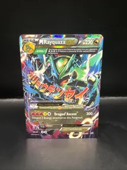 Pokemon TCG M Mega Rayquaza EX 61/108 Roaring Skies XY Dragon Holo Rare Card - Image 3