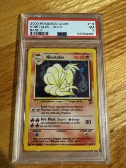 2000 POKEMON BASE SET 2 #13 NINETALES-HOLO PSA 7-Near Mint - Image 1