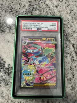 2025 POKEMON MEGA EVOLUTION SPECIAL ILLUSTRATION RARE MEGA VENUSAUR EX PSA 10 - Image 1