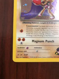 Pokemon Rocket's Hitmonchan 11/132 Gym Heroes Holofoil - MP - Image 5