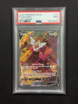 PSA 9 Rotom V 177/196 Pokemon Lost Origin 2022 Alt Art Full Art SWSH GEM MINT - Image 1