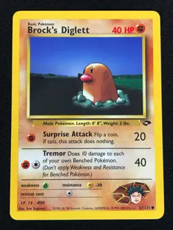 Pokemon Brock's Diglett 67/132 Common (NM) - Image 1