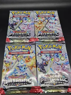 Prismatic Evolutions Booster Pack X4 - FULL Art Set - Pokemon - Sealed - Image 1