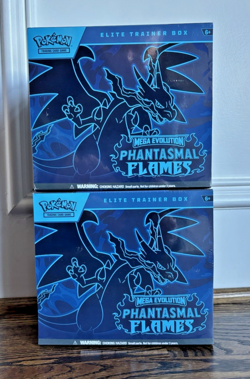 Pokemon Mega Evolution Phantasmal Flames Lot of Two (2) Elite Trainer Box Sealed - Image 1