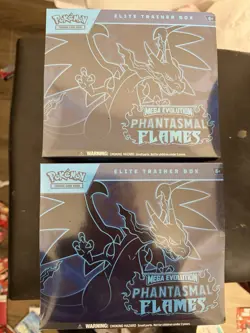 Lot of 2 - Pokemon Mega Evolution Phantasmal Flames Elite Trainer Box ETB Sealed - Image 1