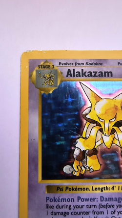 Pokemon Alakazam TCG Base Set Holo Shadowless 1/102 MP Condition - Image 2