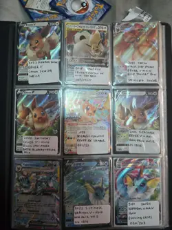 Collection of Eeveelution Pokemon Cards - NM/LP - Various cards kept in binder - Image 1