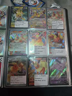 Collection of Eeveelution Pokemon Cards - NM/LP - Various cards kept in binder - Image 3
