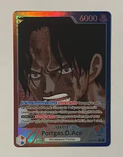 One Piece TCG Portgas D. Ace Alternate Art Leader OP13-002 ENGLISH - Image 1
