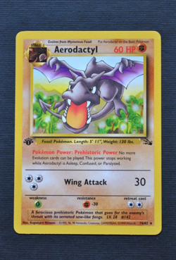 Aerodactyl #16 / 62 Fossil 1st Edition non-Holo - Pokemon 1999 WOTC Vintage - NM - Image 1